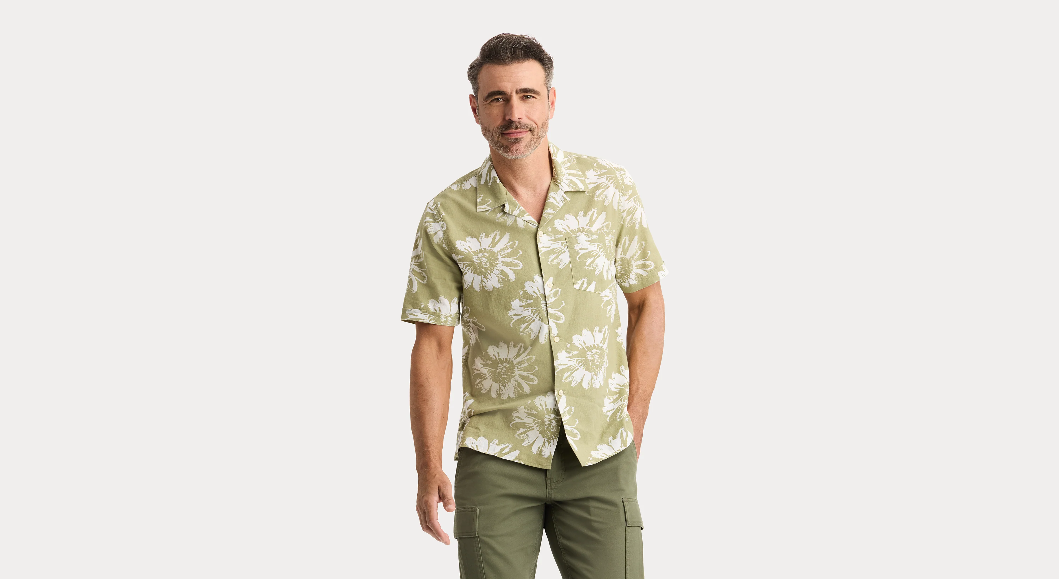 Camp Collar Shirt, Regular Fit