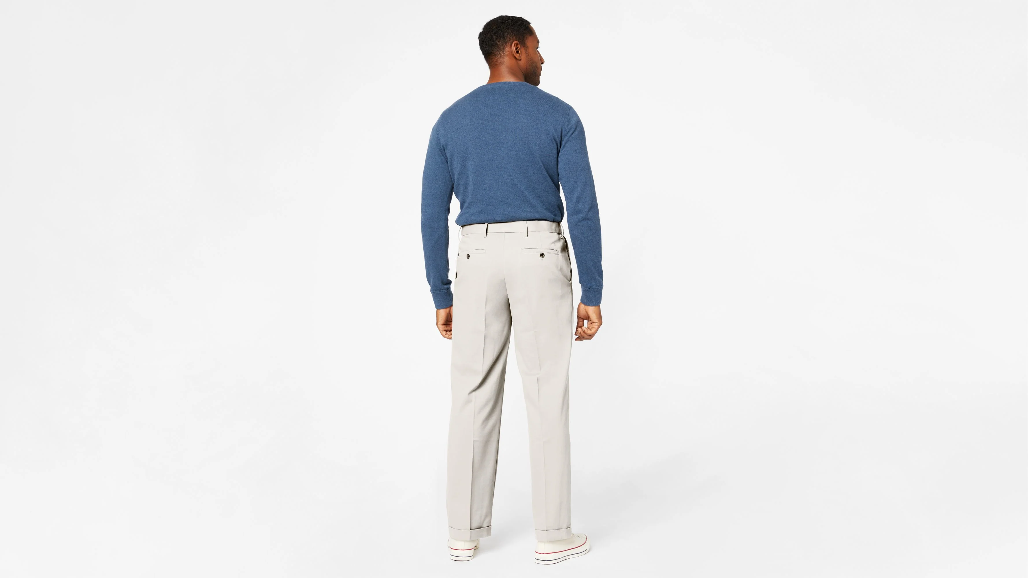 Comfort Khakis, Pleated, Relaxed Fit - Image 3