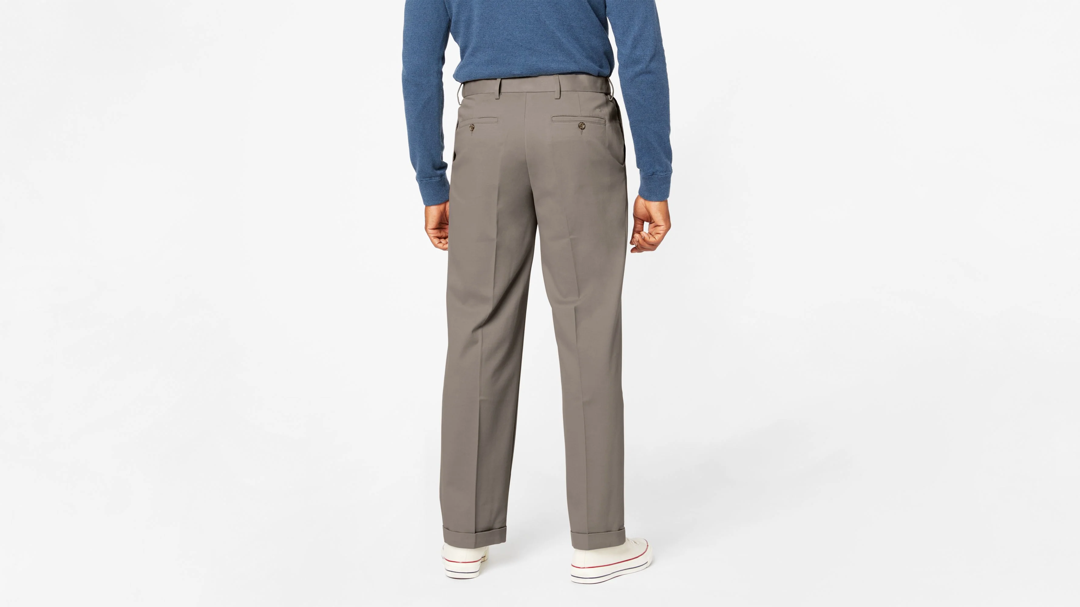 Comfort Khakis, Pleated, Relaxed Fit - Image 3