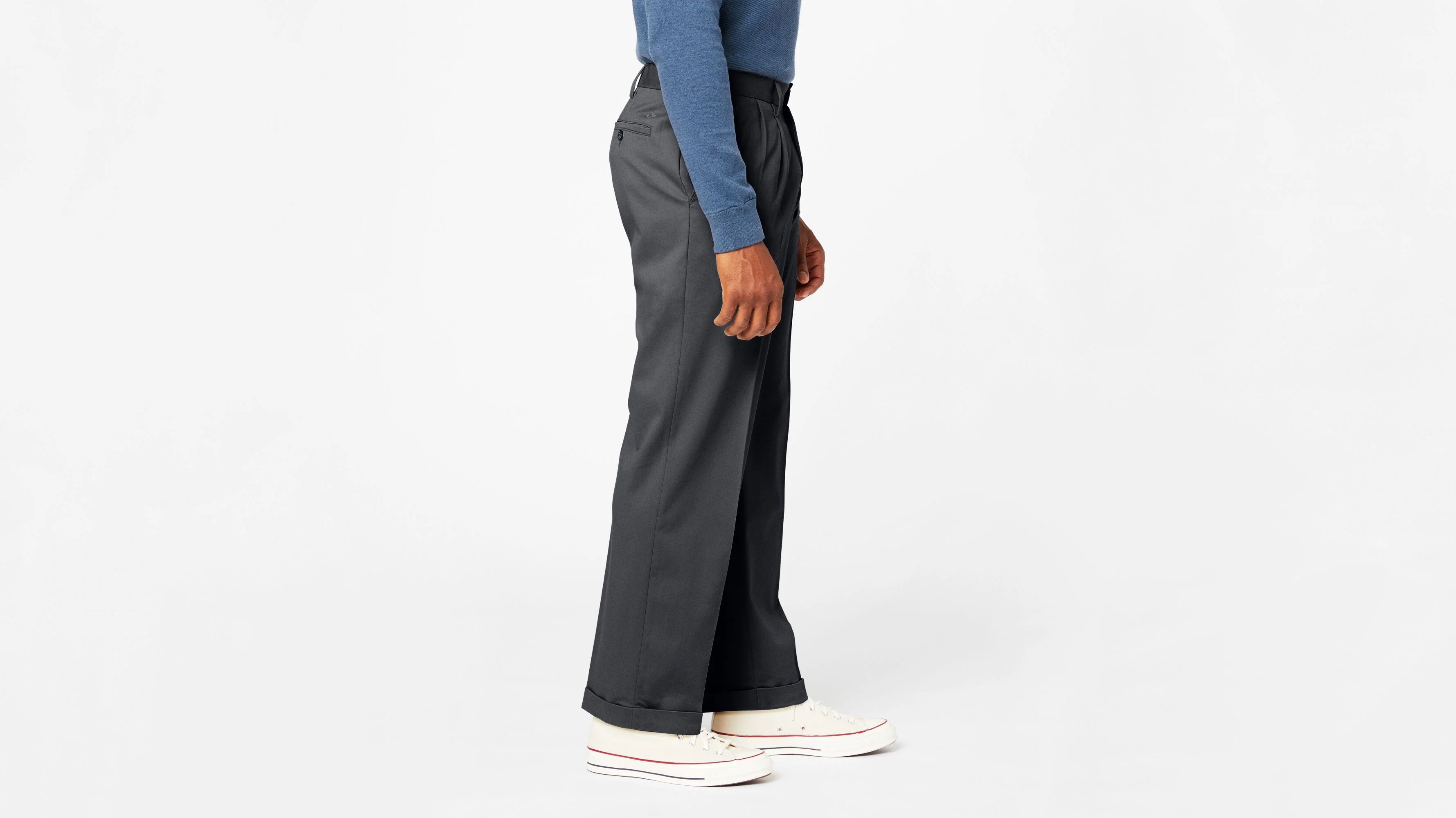 Comfort Khakis, Pleated, Relaxed Fit - Image 3