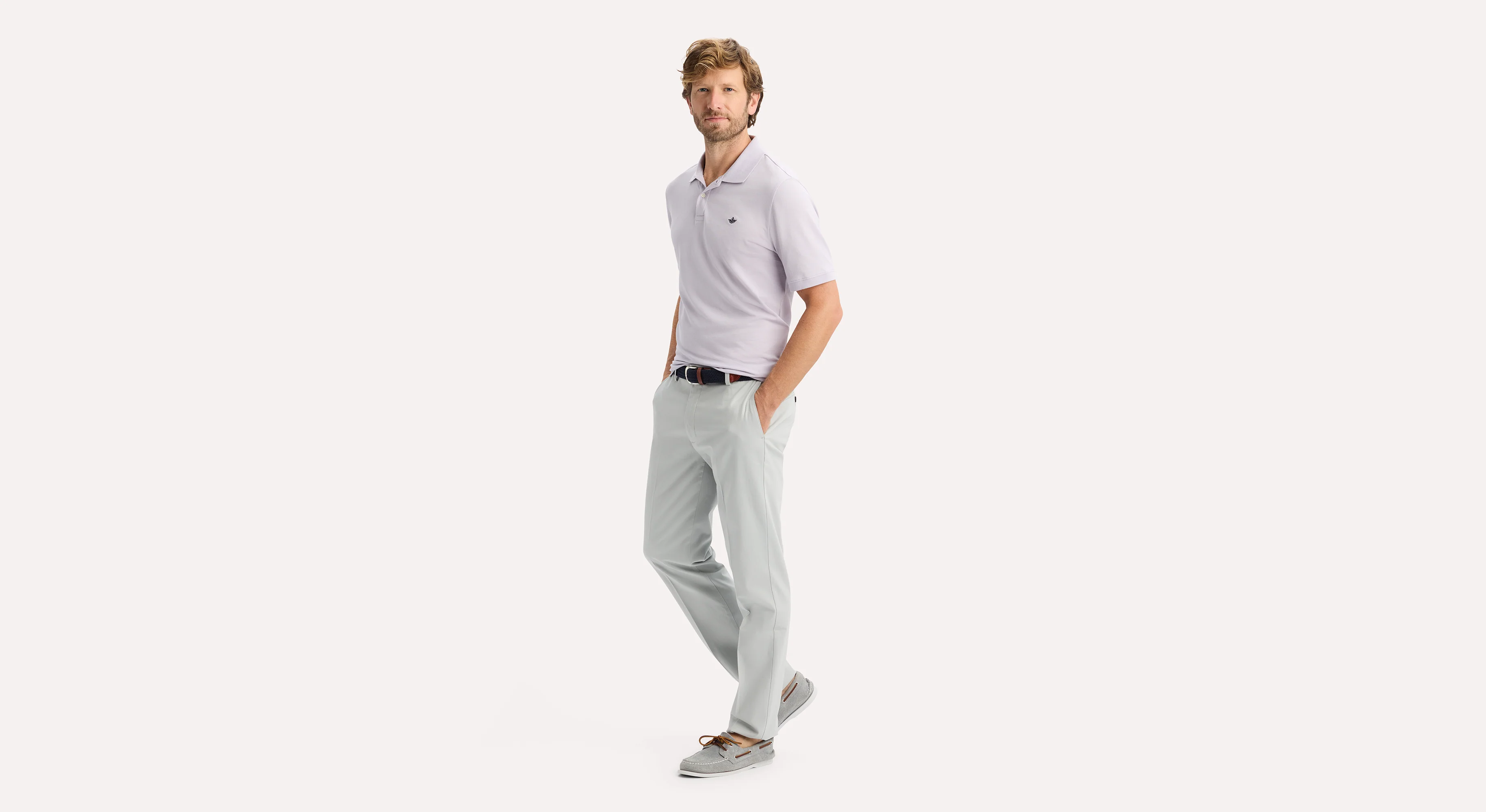 Rib Collar Polo, Slim Fit - Image 5