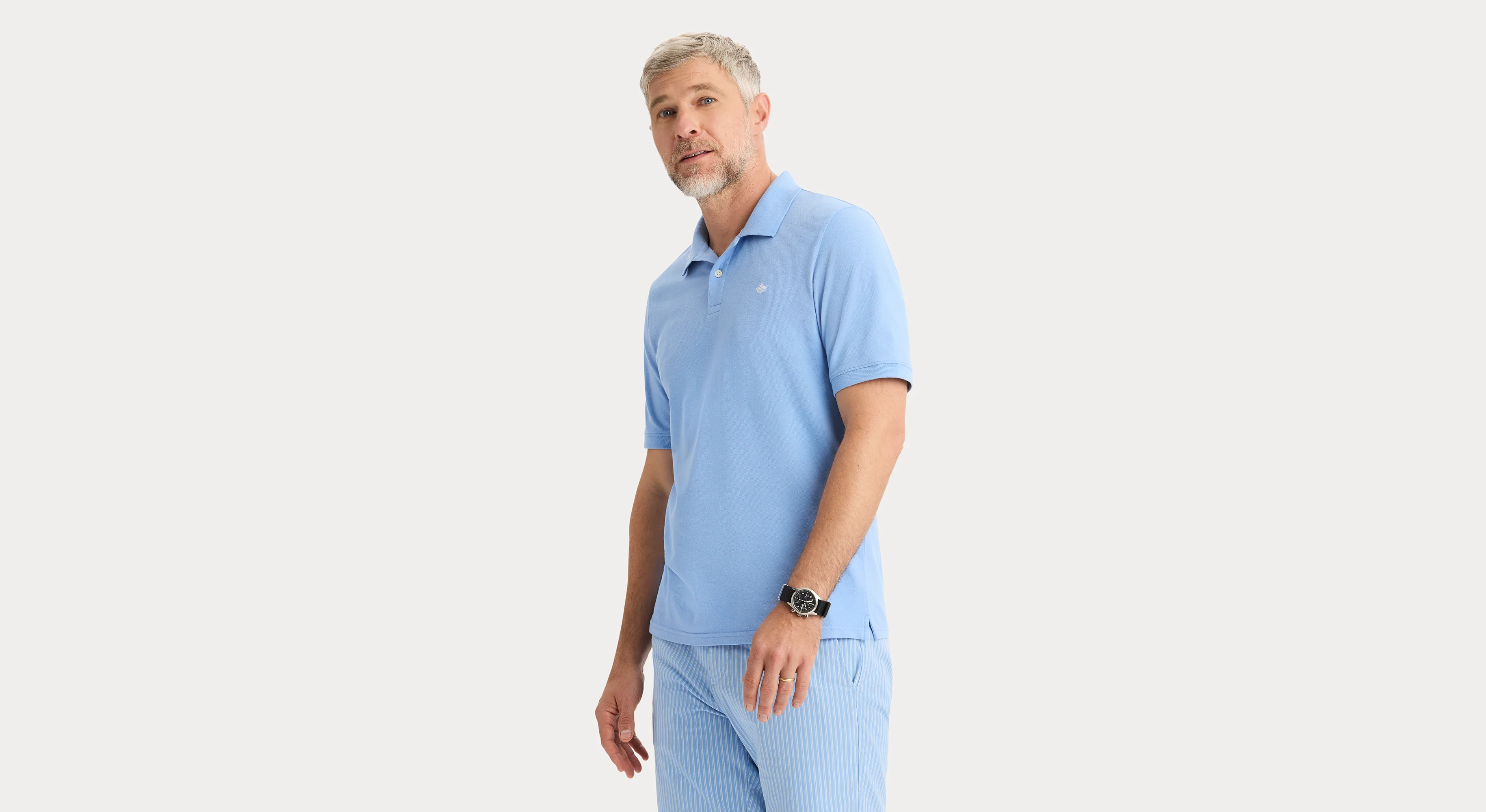 Rib Collar Polo, Slim Fit - Image 3