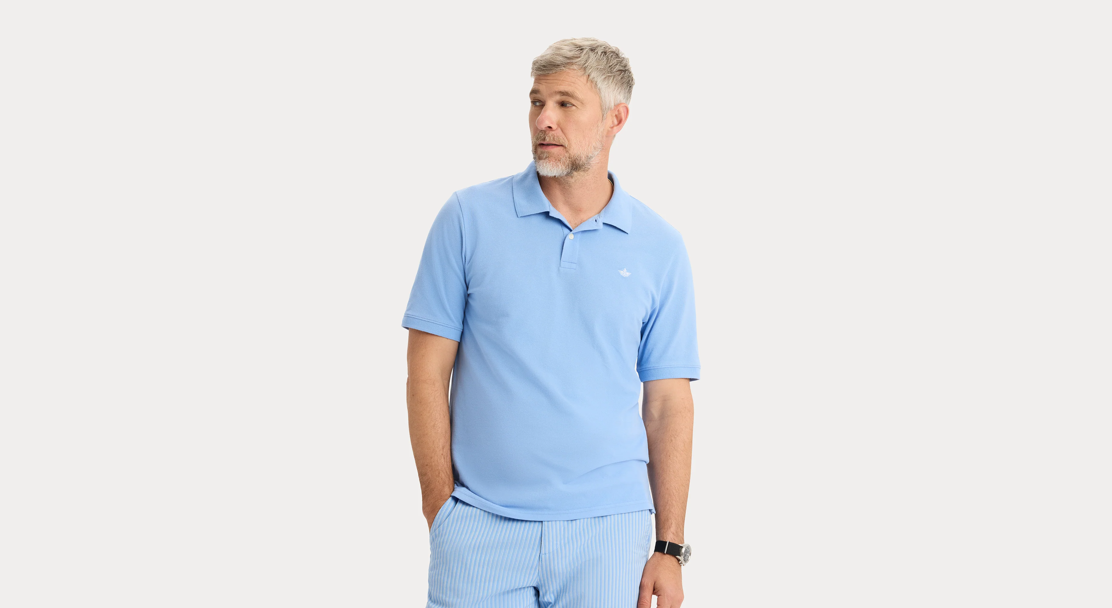 Rib Collar Polo, Slim Fit - Image 4