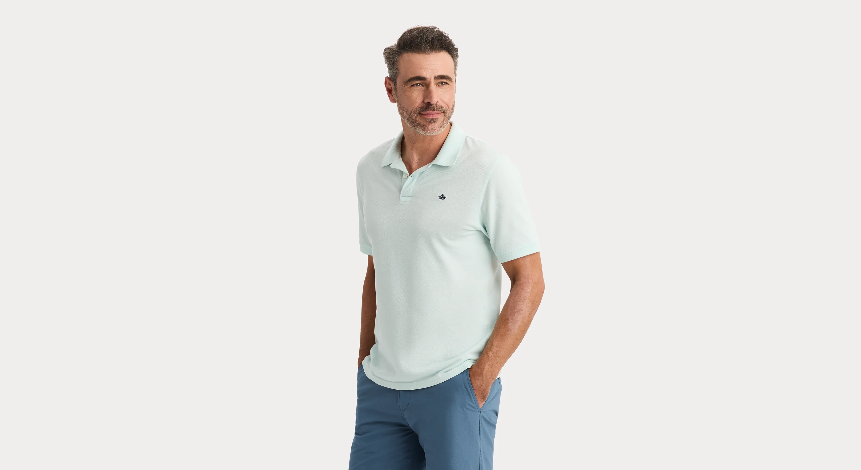 Rib Collar Polo, Slim Fit - Image 3